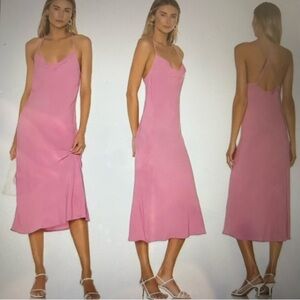 Flynn Skye Pink cowl neck Slip Dress